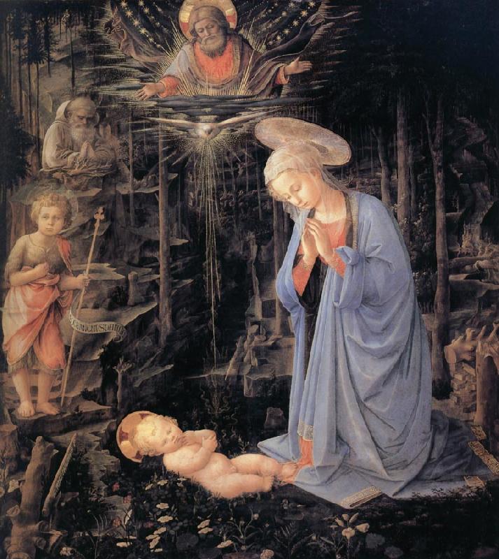 Fra Filippo Lippi The Adoration of the Infant Jesus